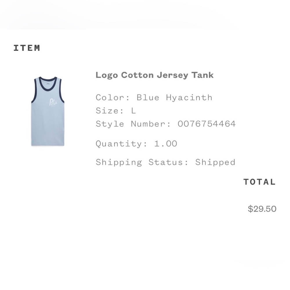 Two Polo Ralph Lauren boys large 14-16 tank tops.